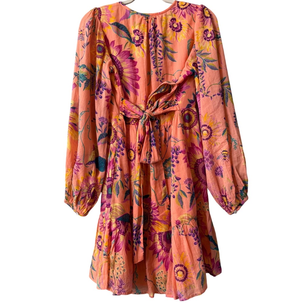 Anthropologie Banjanan Sunflower Fall Cotton Long Sleeve‎ Dress (Size M, EUC) - Picture 9 of 9